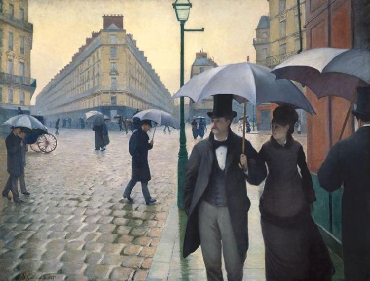 Gustave Caillebotte Paris Street Rainy Day oil painting picture
